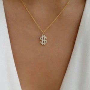 New Vintage Fashion Gold Color Crystal "S" Shape Pendant Necklaces For Women